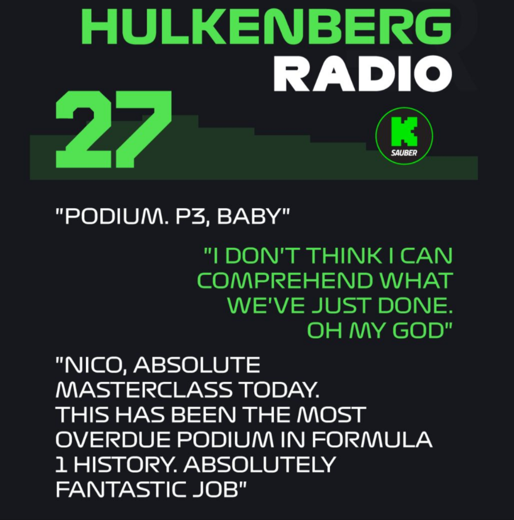 Team radio di Hulkenberg a fine gara