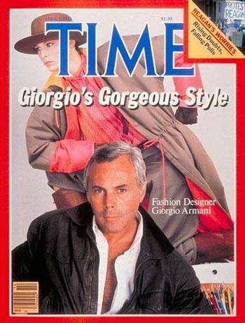 Time copertina 1982 Giorgio Armani re della moda italiano