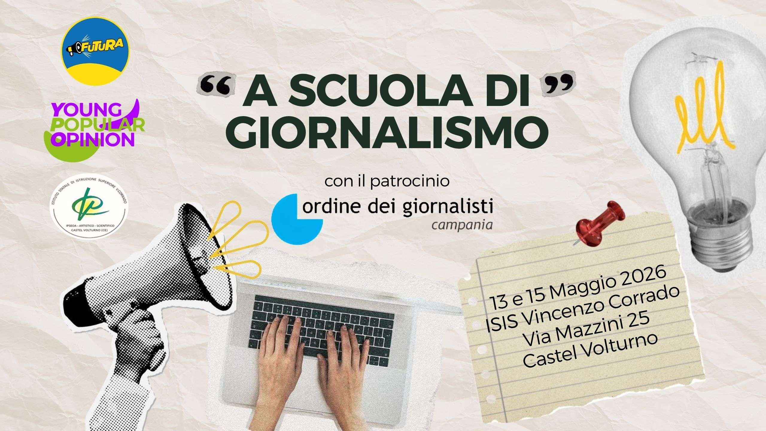 Scopri di più sull'articolo “A Scuola di Giornalismo”: un evento di YPO all’ISIS Corrado di Castel Volturno