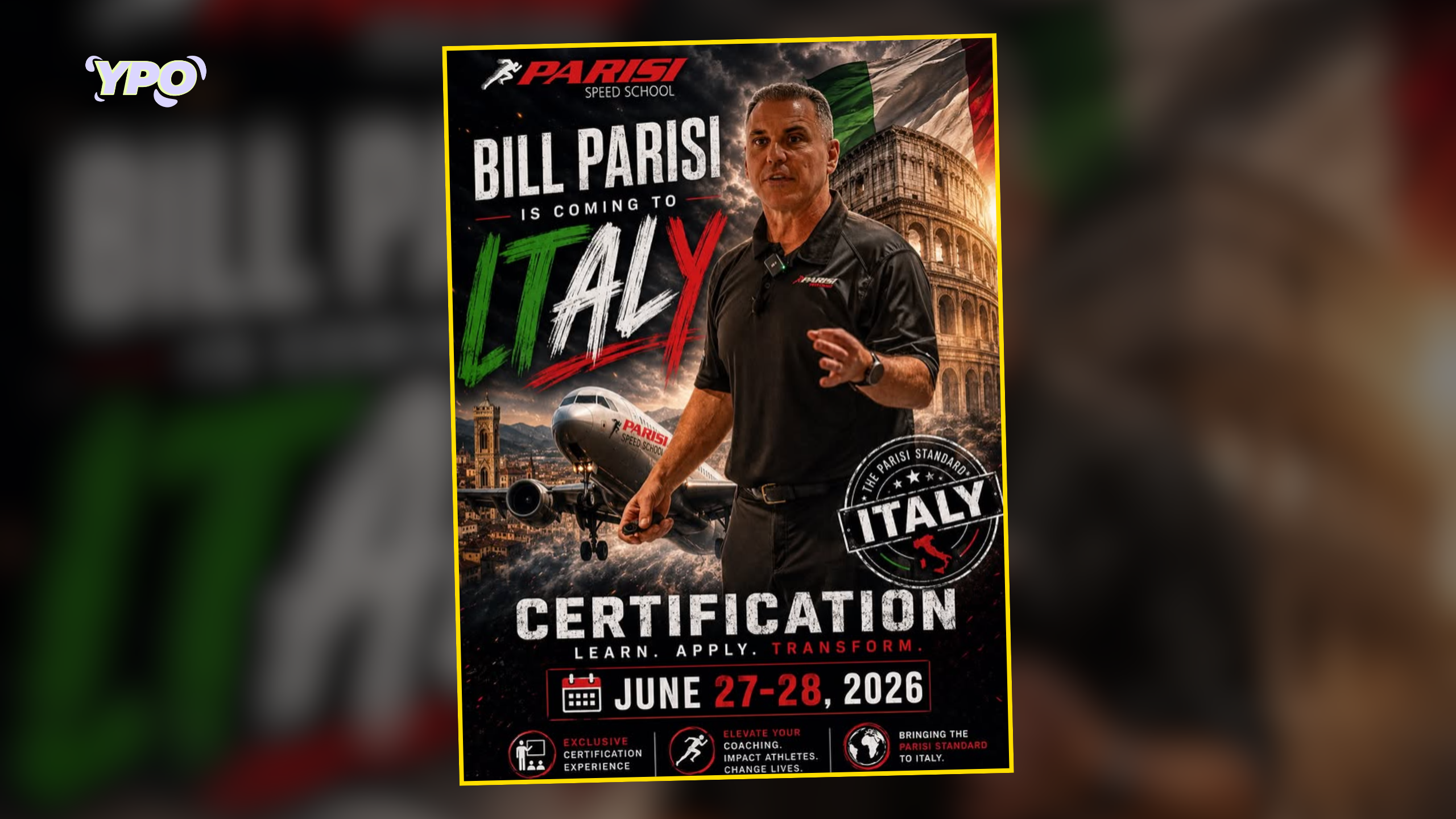 Scopri di più sull'articolo Anatomy of Speed e Bill Parisi arrivano in Italia per la prima volta: l’evento del TPP a Cercola